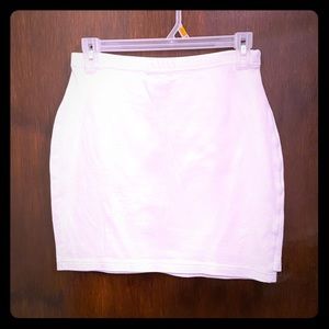 White mini skirt, size large, stretchy